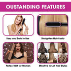 Professional Electric Hair Straightener Brush Heated Comb Straight & Curly Styling Tool - SS Smart Store