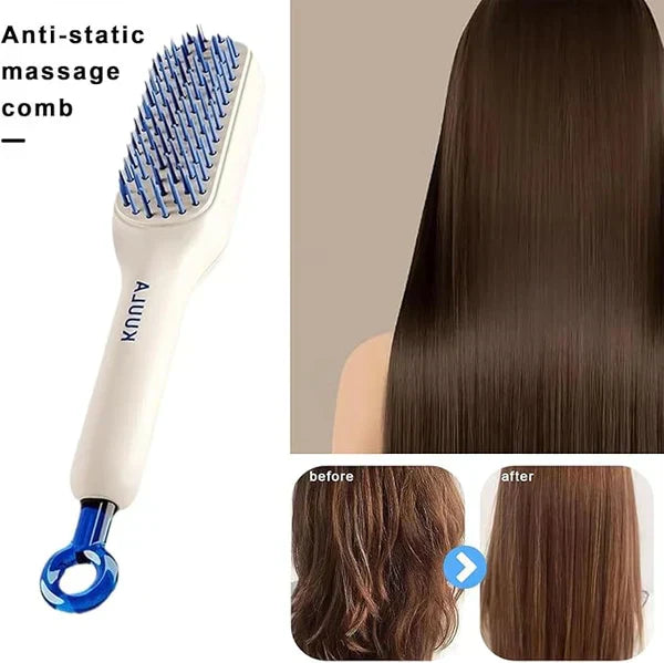 Revolutionize Your Hair Care: The 4-in-1 Self-Cleaning Hair Brush! - SS Smart Store