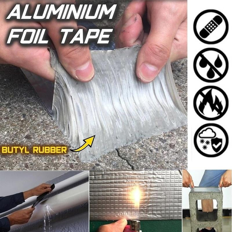 Aluminum Foil Butyl Rubber Tapes Self Adhesive Waterproof Tape