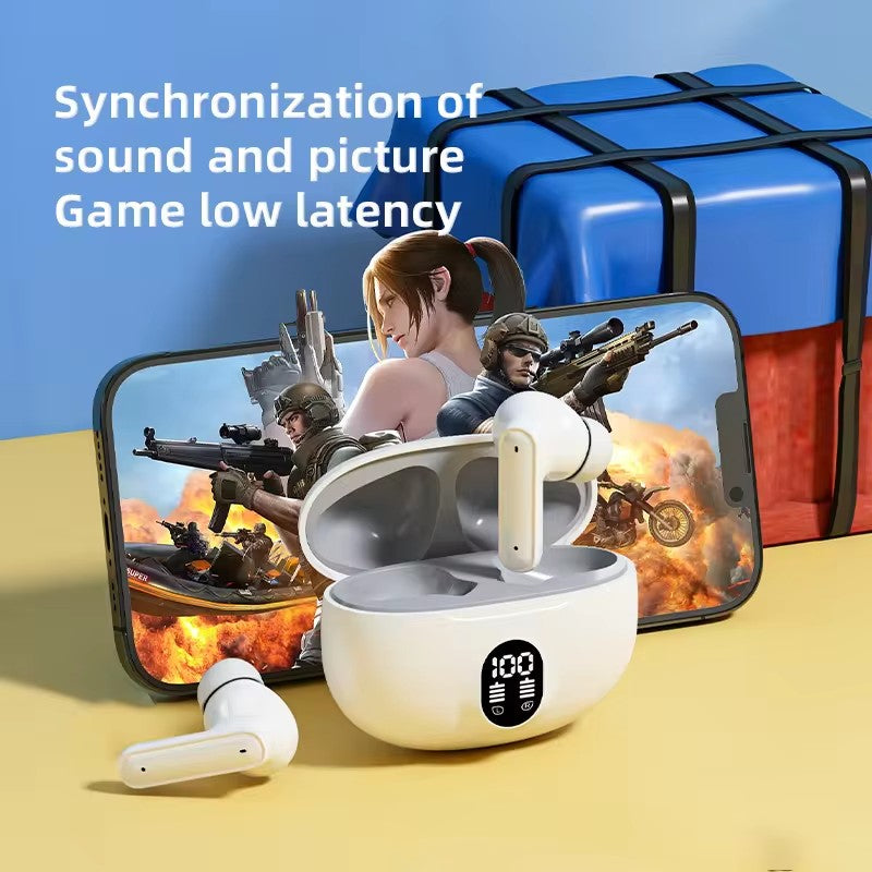Stereo 895B Wireless Earphones – Bluetooth 5.4, Deep Bass, Waterproof, LCD Display, Long Battery - SS Smart Store