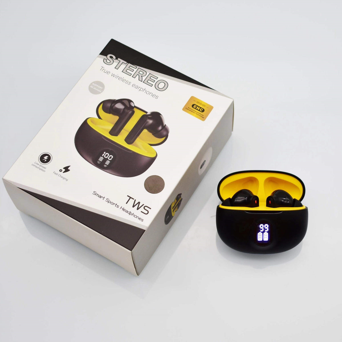 Stereo 895B Wireless Earphones – Bluetooth 5.4, Deep Bass, Waterproof, LCD Display, Long Battery - SS Smart Store