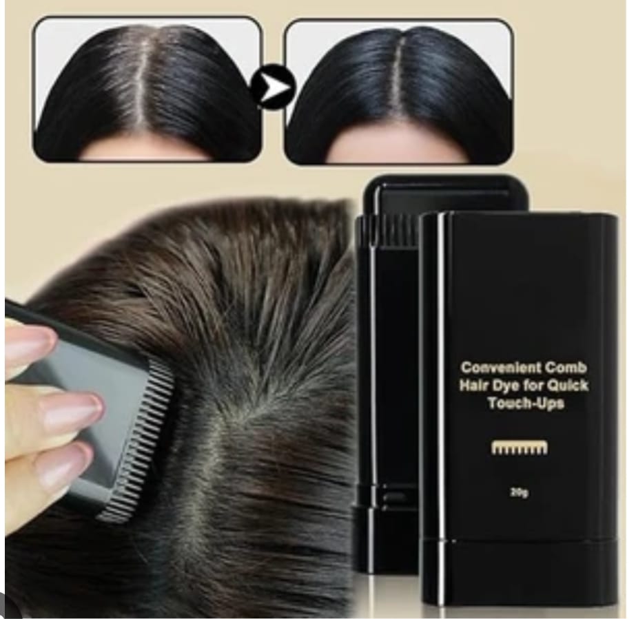 Gegemon Black Hair Wand instant root touch-up stick by SS Smart Shop, 16g, with black applicator tip for temporary hair color.