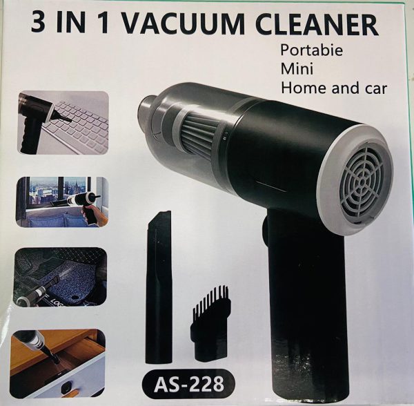 3-in-1 Mini USB Rechargeable Vacuum Cleaner – For Car, Home & Dusting (AS-228) - SS Smart Store