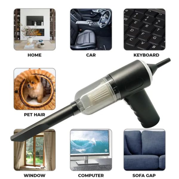 3-in-1 Mini USB Rechargeable Vacuum Cleaner – For Car, Home & Dusting (AS-228) - SS Smart Store