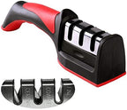 3-in-1 Knife Sharpener Set with Ceramic Peeler – 3-Stage Diamond Coated Sharpener for Kitchen, Fruit & Meat Knives - SS Smart Store