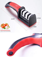 3-in-1 Knife Sharpener Set with Ceramic Peeler – 3-Stage Diamond Coated Sharpener for Kitchen, Fruit & Meat Knives - SS Smart Store