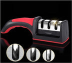 3-in-1 Knife Sharpener Set with Ceramic Peeler – 3-Stage Diamond Coated Sharpener for Kitchen, Fruit & Meat Knives - SS Smart Store