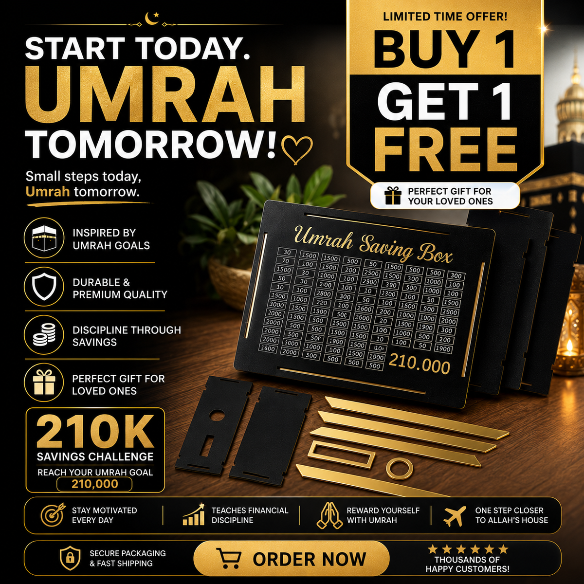 Umrah Saving Box – Buy 1 Get 1 FREE