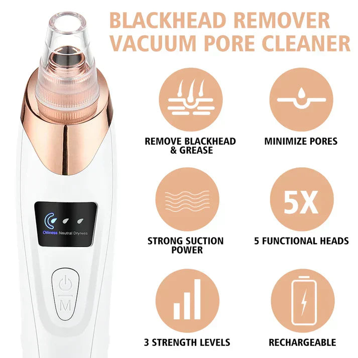 Electric Face Vacuum Blackhead Remover & Pore Cleaner | Deep Cleansing Tool for Nose and Face - SS Smart Store