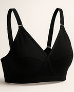 Black Sada Cotton Bra – Soft 3 Hook Support Bra For Women - SS Smart Store