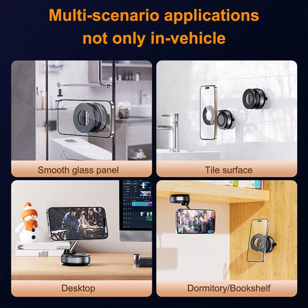 "Adjustable Suction Phone Holder – Strong Grip Mount for Car, Desk, Kitchen & Bedside" - SS Smart Store