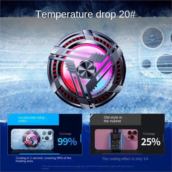 AL-02 Magnetic Phone Cooler with RGB Lights – Semiconductor Cooling Chip for Mobile Gaming - SS Smart Store