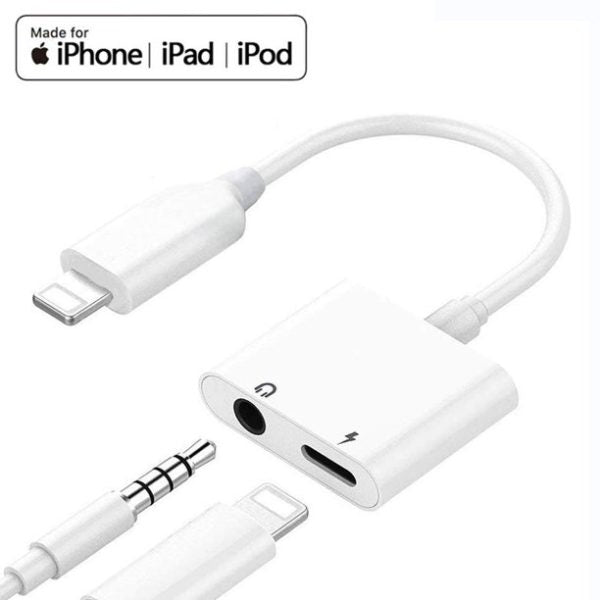 Apple Iphone Connector Lightning To 3.5mm Earphone Jack & Mobile Charging Jack - SS Smart Store