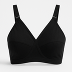 Black Sada Cotton Bra – Soft 3 Hook Support Bra For Women - SS Smart Store