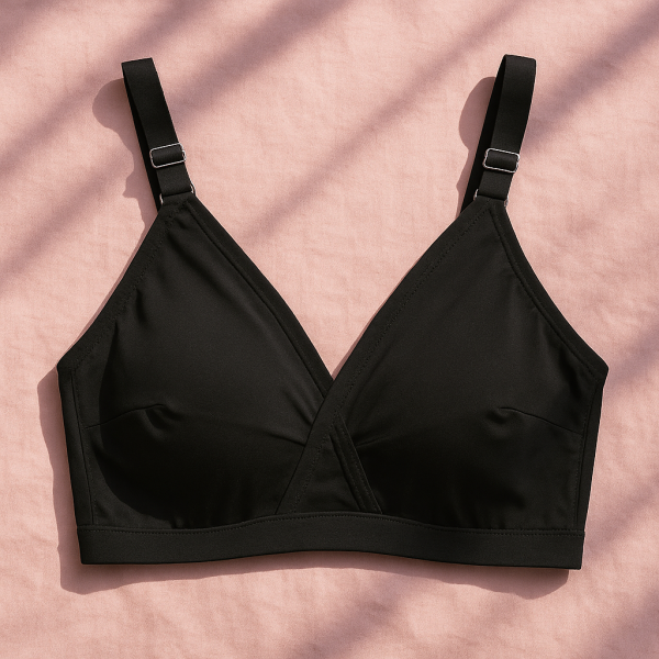 Black Sada Cotton Bra – Soft 3 Hook Support Bra For Women - SS Smart Store