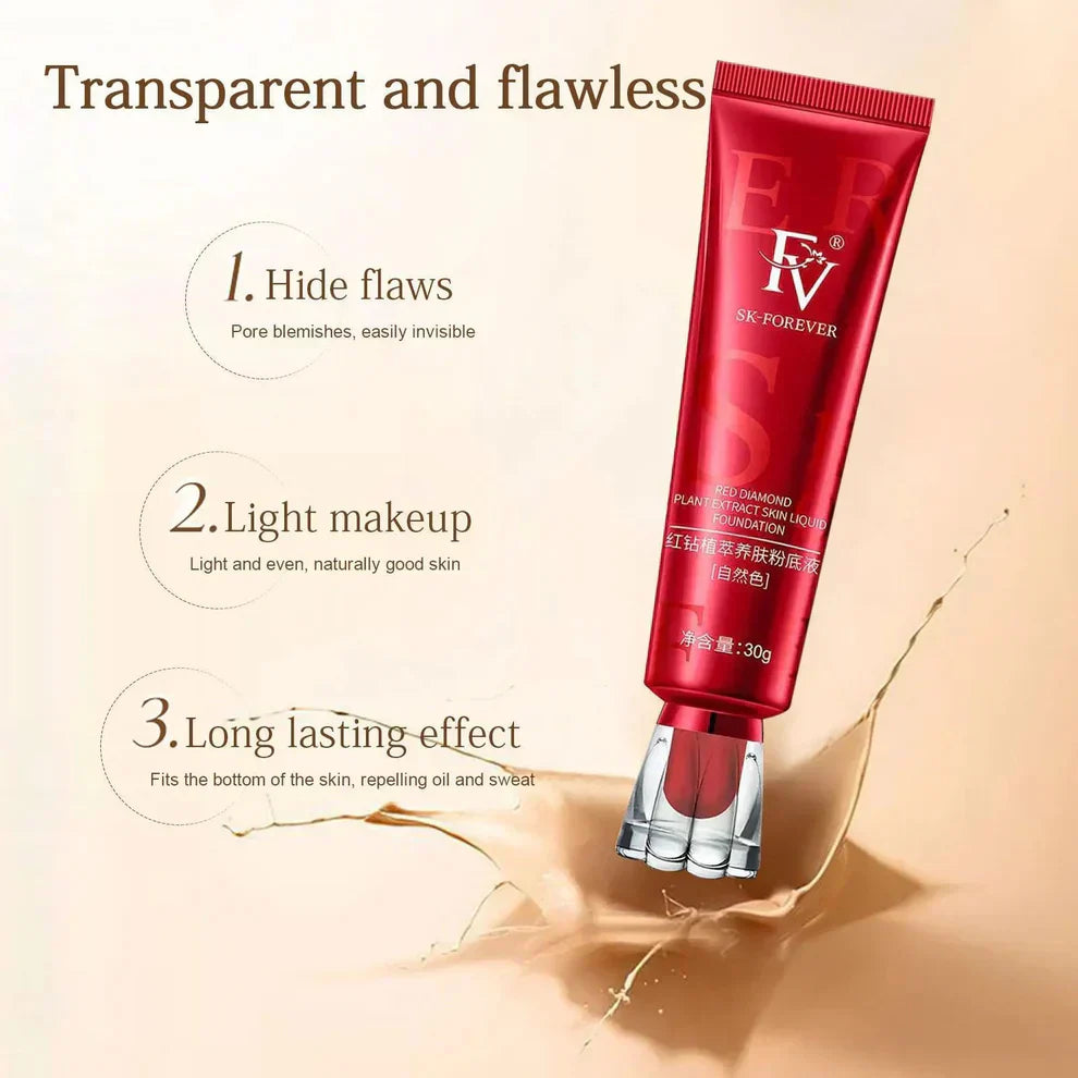 Red Diamond FV Oil-Absorbing Liquid Foundation | Best Tube Foundation – 30g (ORIGINAL) - SS Smart Store
