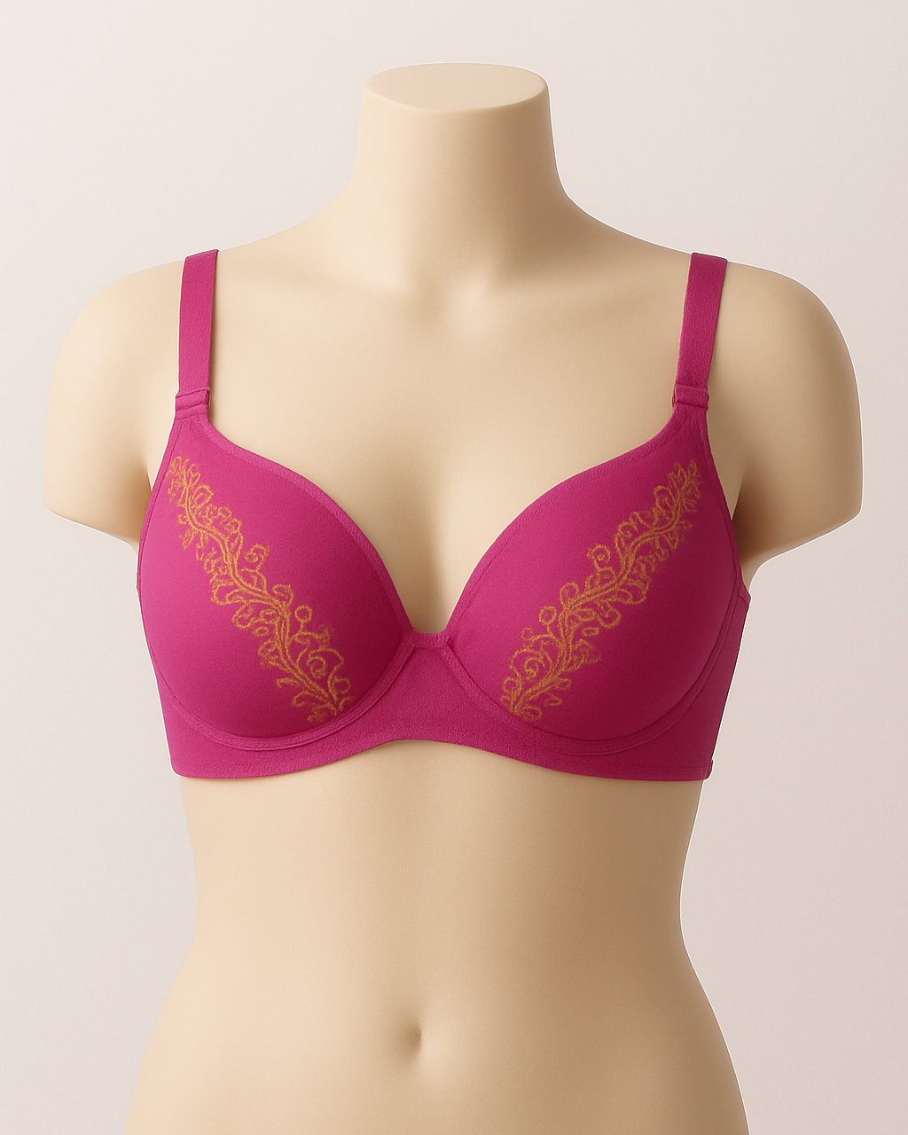 Luxury Silk Embroidered Padded Bra – Soft Fabric, Elegant Design & All-Day Comfort for Women - SS Smart Store