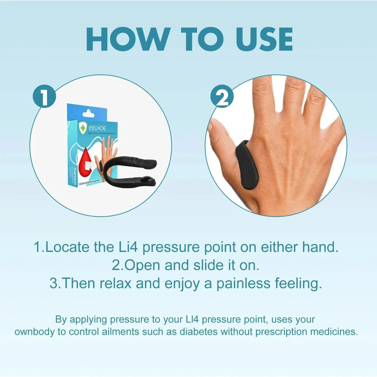 Acupressure Hand Clip for Sugar Control & Headache Relief - SS Smart Store
