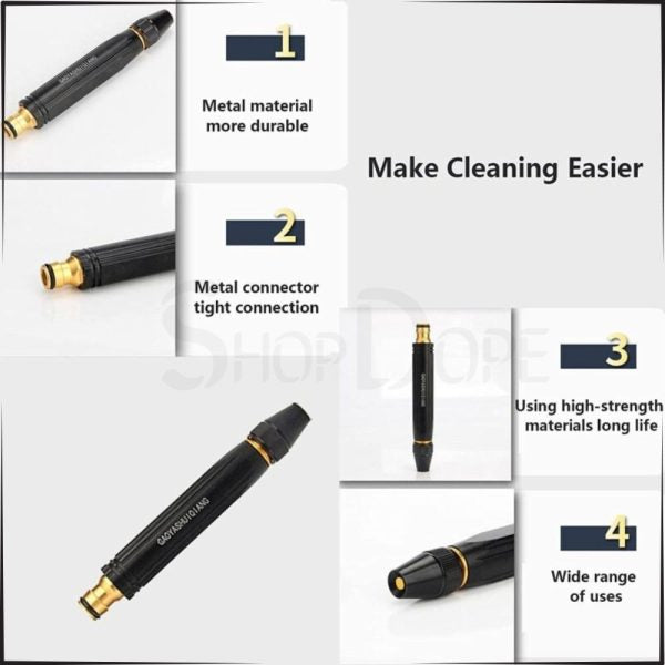 Adjustable High-Pressure Brass Water Spray Gun Nozzle - SS Smart Store