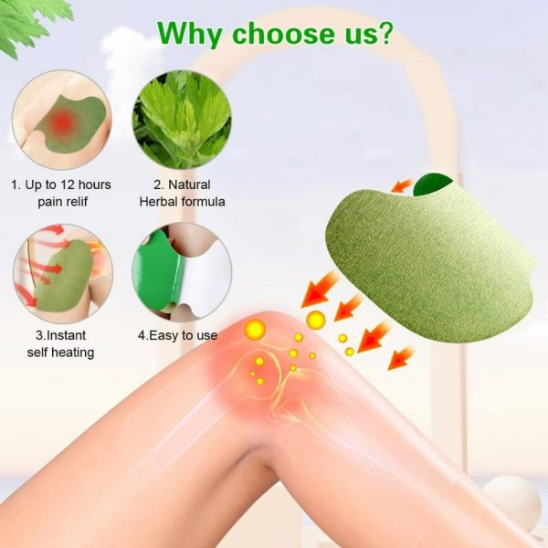 Pack of 12 Knee Pain Relief Patches – Natural Joint & Muscle Comfort - SS Smart Store