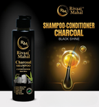 Rivaaj Mahal Charcoal Shampoo + Conditioner – For Deep Cleansing & Silky Black Shine - SS Smart Store