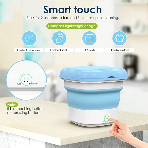 Powerful Mini Foldable Washing Machine with dryer and Foldable Washing Machine - SS Smart Store