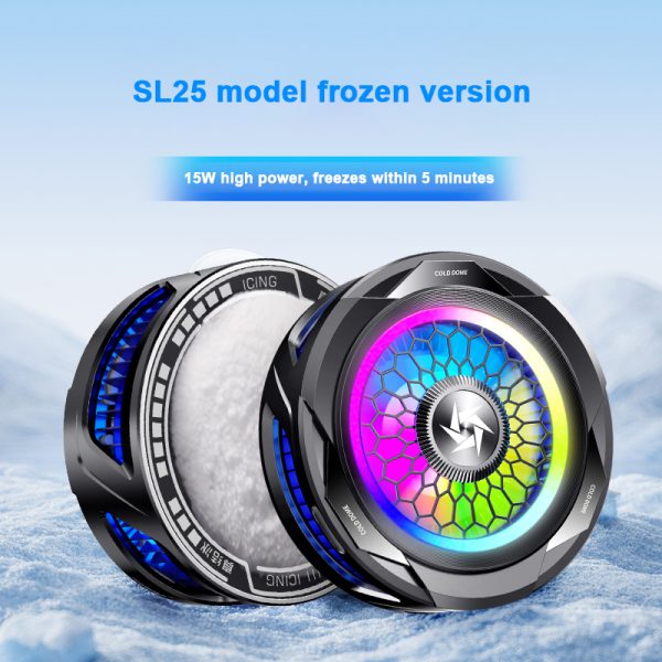 SL-25 15W High-Power Mobile Phone Cooler – Magnetic/Clip-On Radiator with Fast Ice Cooling & RGB LED Lights - SS Smart Store