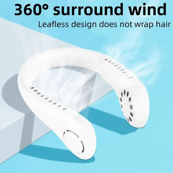 Vaneless Hanging Neck Fan – Portable Bladeless Rechargeable Air Conditioner with Silent Cooling - SS Smart Store
