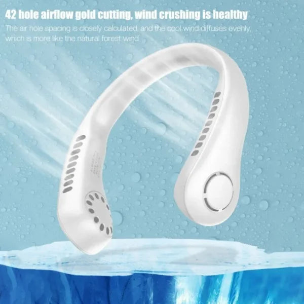 Vaneless Hanging Neck Fan – Portable Bladeless Rechargeable Air Conditioner with Silent Cooling - SS Smart Store
