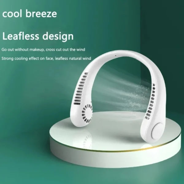 Vaneless Hanging Neck Fan – Portable Bladeless Rechargeable Air Conditioner with Silent Cooling - SS Smart Store