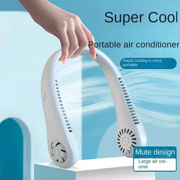 Vaneless Hanging Neck Fan – Portable Bladeless Rechargeable Air Conditioner with Silent Cooling - SS Smart Store