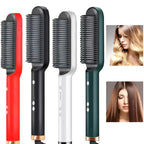 Professional Electric Hair Straightener Brush Heated Comb Straight & Curly Styling Tool - SS Smart Store
